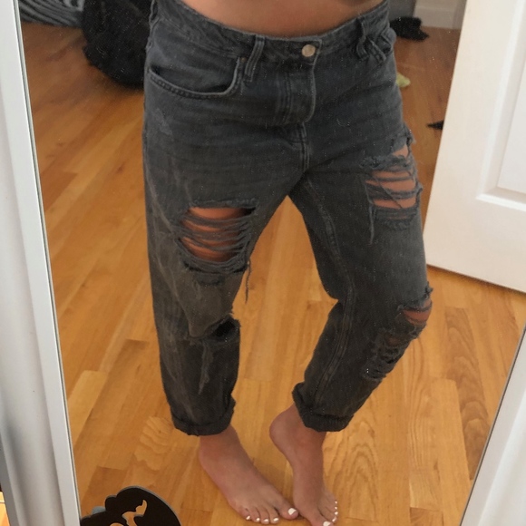 Cropped TopShop Boyfriend Jeans - Picture 2 of 4